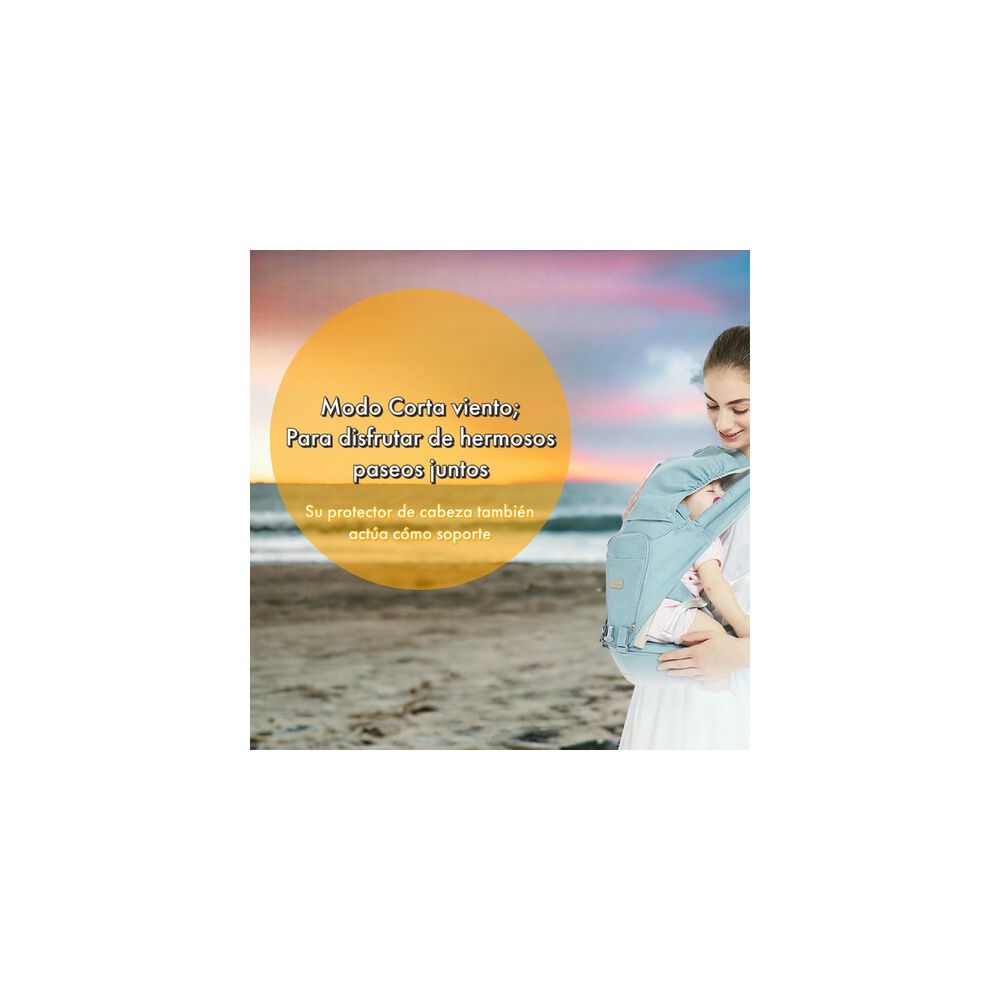 Portabeb&eacute; Ergon&oacute;mico Multifuncional 3 En 1 Lubabycas Azul image number 3.0